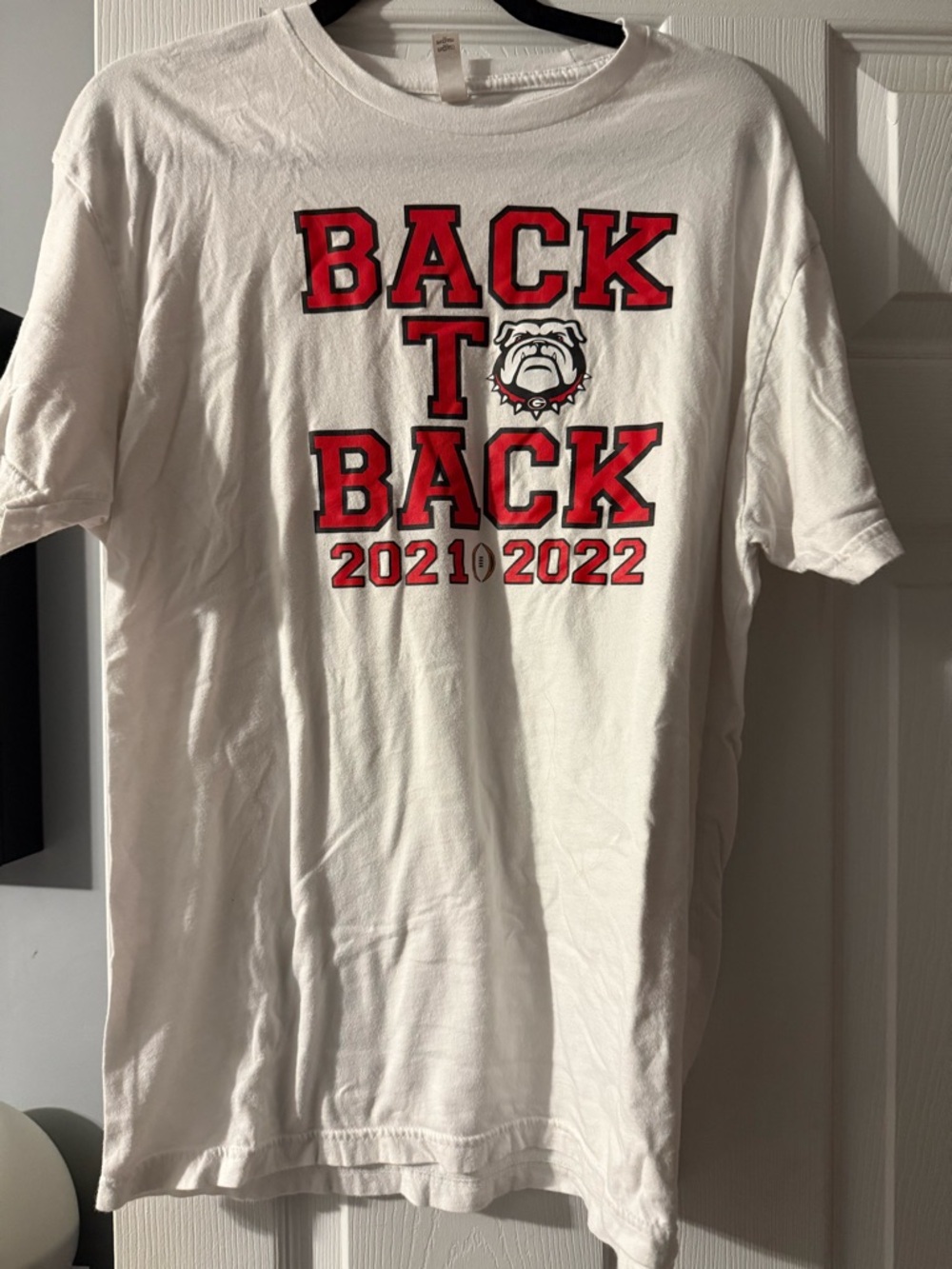 UGA White 'Back to Back 2021-2022' Graphic Tee